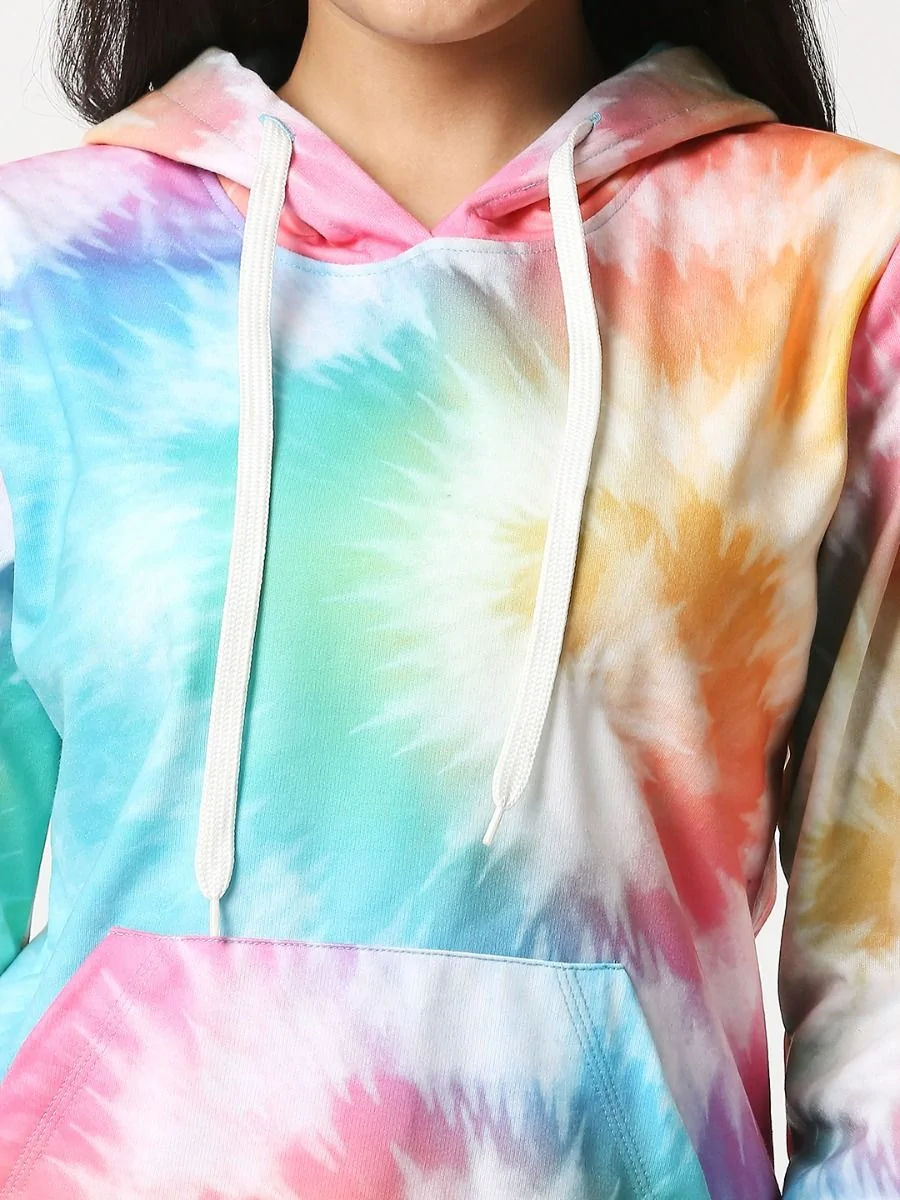 Colourful Spiral Tie Dye Hoodie