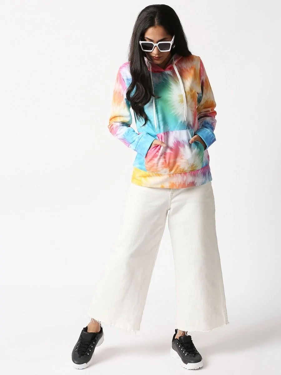 Colourful Spiral Tie Dye Hoodie