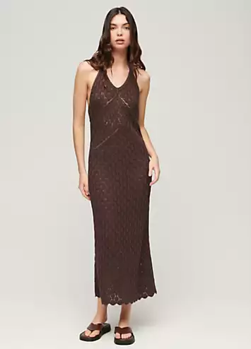 Crochet Halter Maxi Dress by Superdry | Look Again