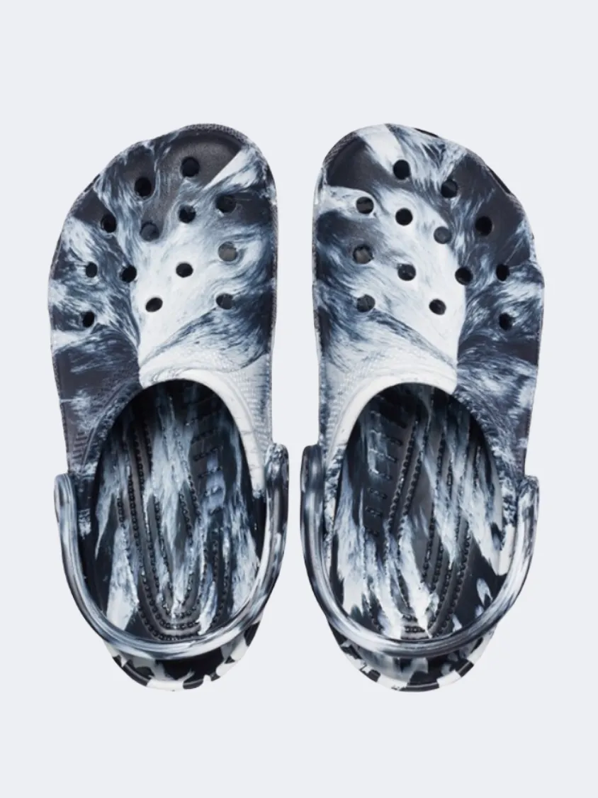 Crocs Classic Marbled Clog Unisex Lifestyle Slippers White/Black