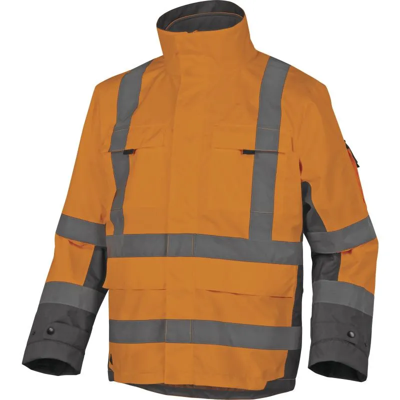 Delta Plus TARMAC Hi-Vis Orange 4 in 1 Thermal Waterproof Parka