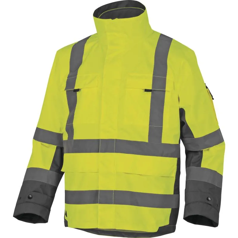 Delta Plus TARMAC Hi-Vis Yellow 4 in 1 Thermal Waterproof Parka