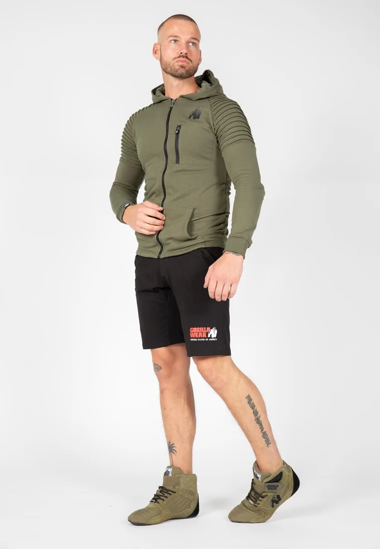 Delta Zipped Hoodie - Army Green - S Gorilla Wear