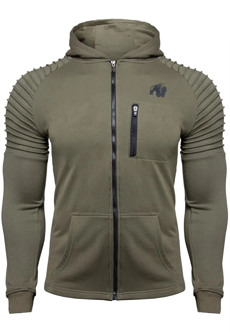 Delta Zipped Hoodie - Army Green - S Gorilla Wear