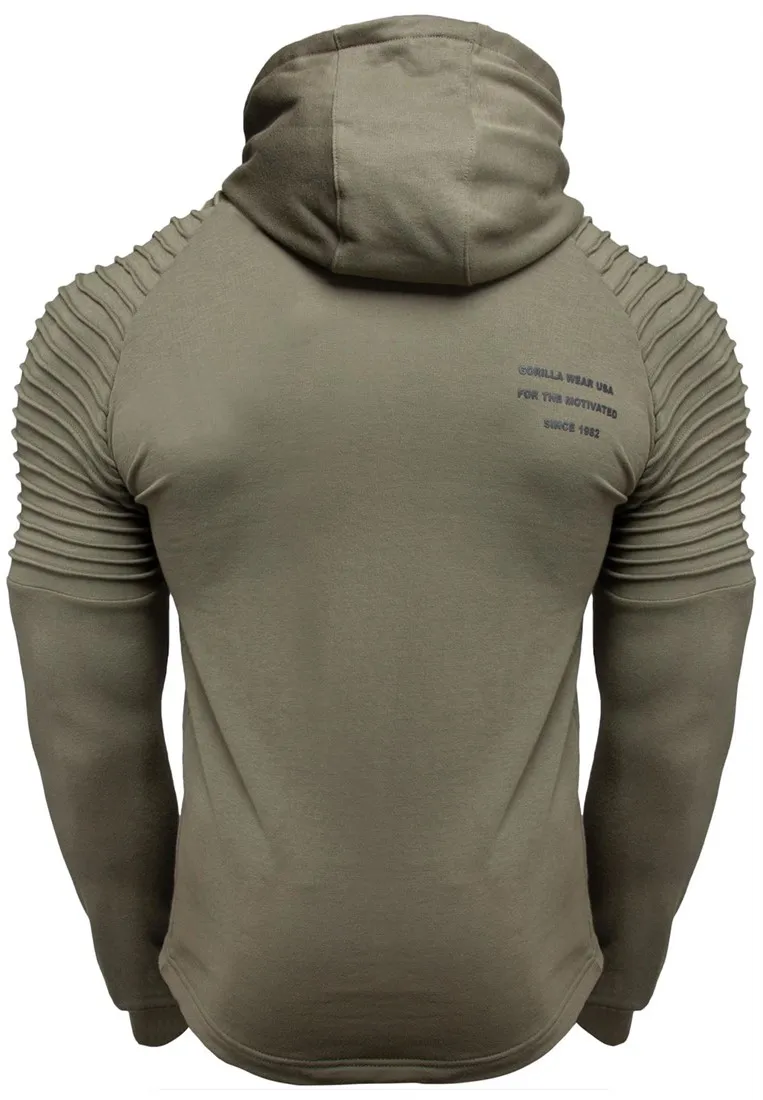 Delta Zipped Hoodie - Army Green - S Gorilla Wear