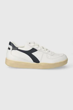 Diadora leather sneakers MI Basket Low Used white color 201.179043.C4656