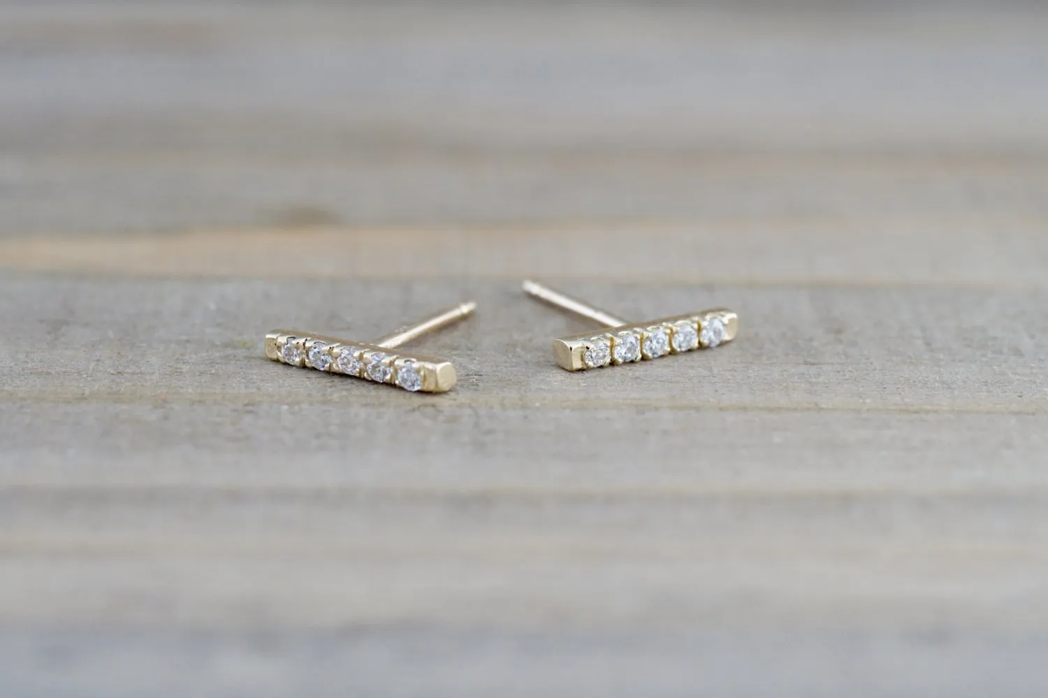 Diamond Bar Studs