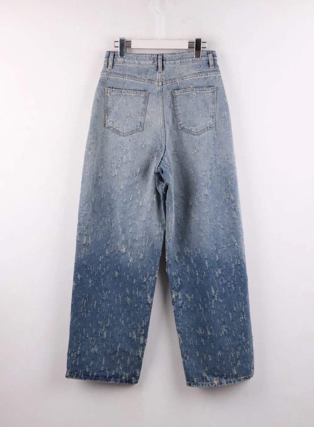 Distressed Wide Leg Denim CF401