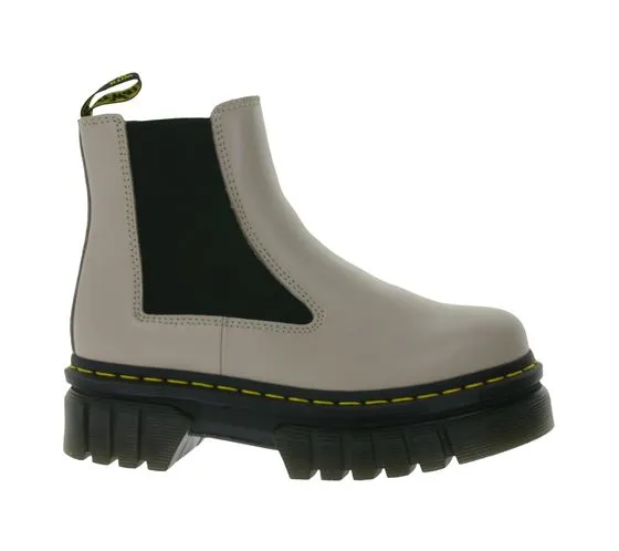 Dott. Martens Audrick stivali alti da donna in vera pelle, robusti stivali Chelsea 27148348 taupe