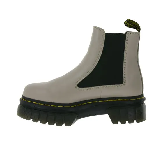 Dott. Martens Audrick stivali alti da donna in vera pelle, robusti stivali Chelsea 27148348 taupe