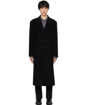 Dunst Black Tailored Double-Breasted Coat