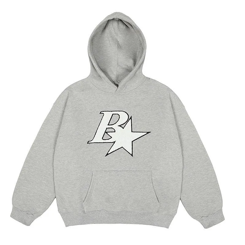 Embroidered B Sherpa Hoodie