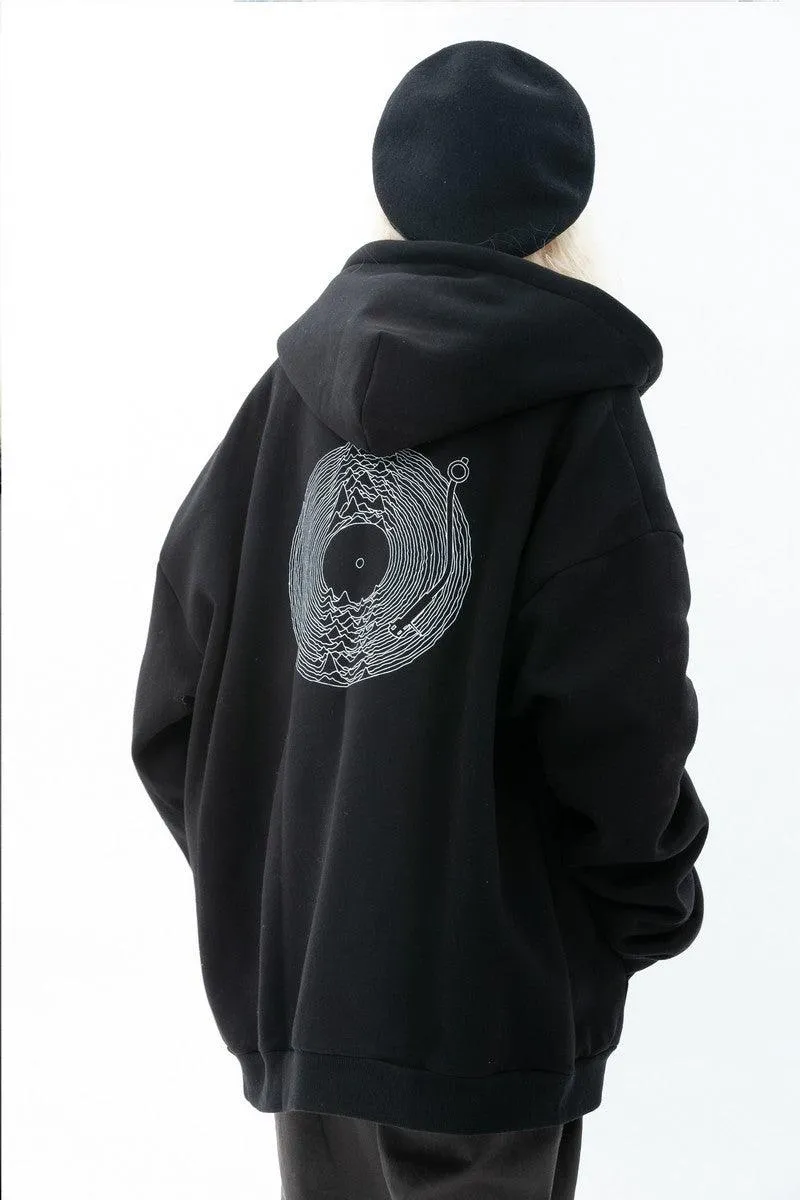 Error Code Printed Heavy Zipper Hoodie