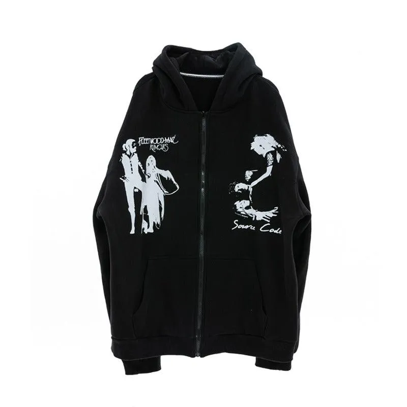 Error Code Printed Heavy Zipper Hoodie