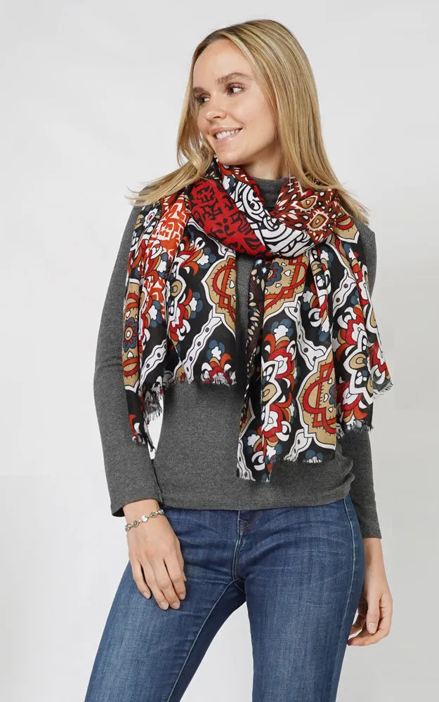 ESC10916 ABSTRACT PRINT SCARF