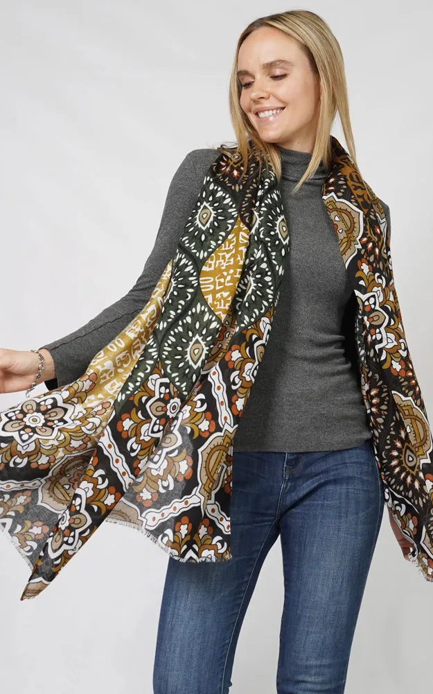 ESC10916 ABSTRACT PRINT SCARF