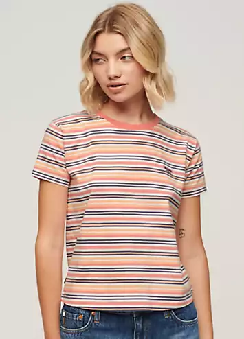 Essential Stripe Short Sleeve T-Shirt by Superdry | Look Again