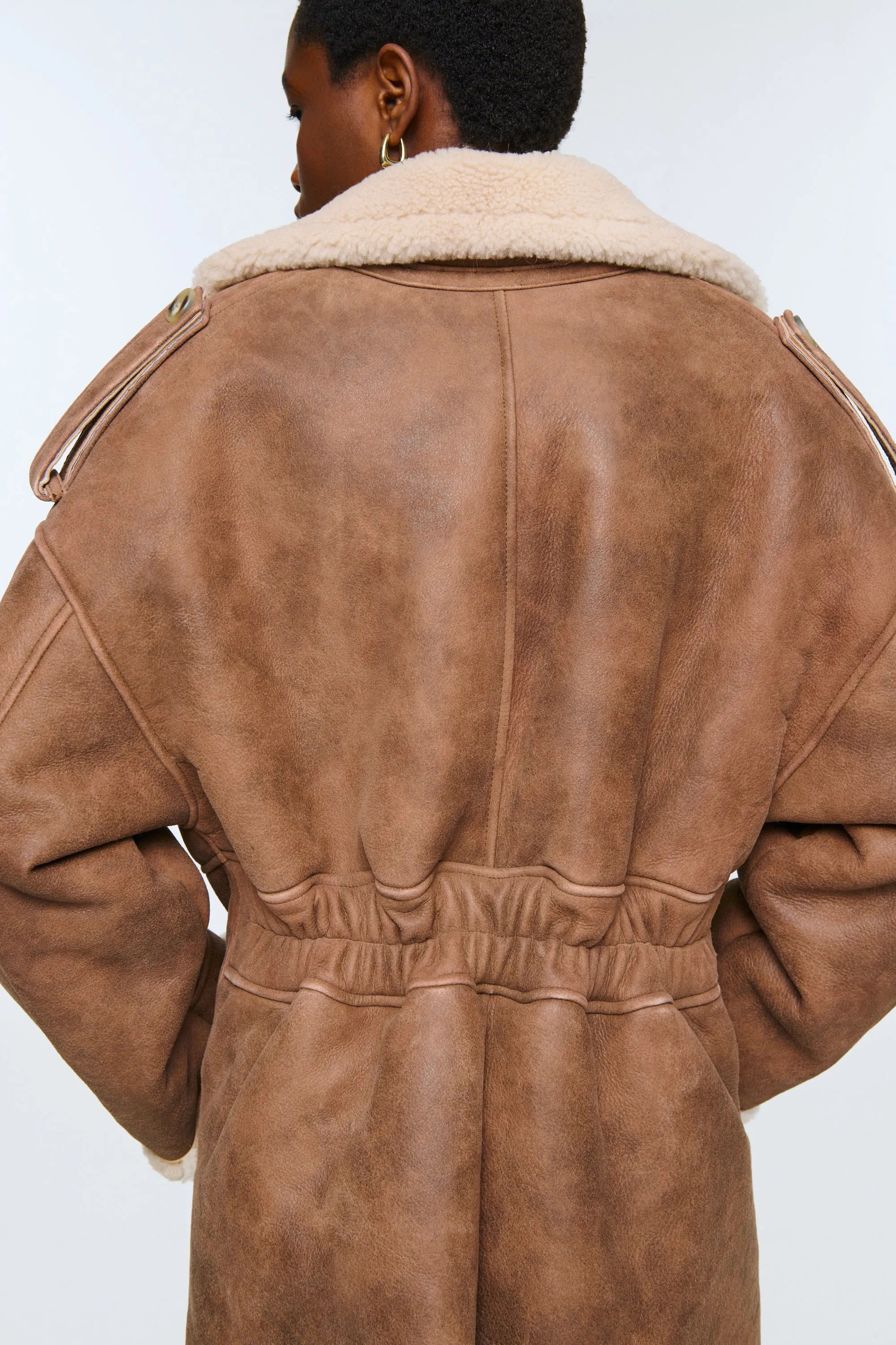 Evander Shearling Short Coat