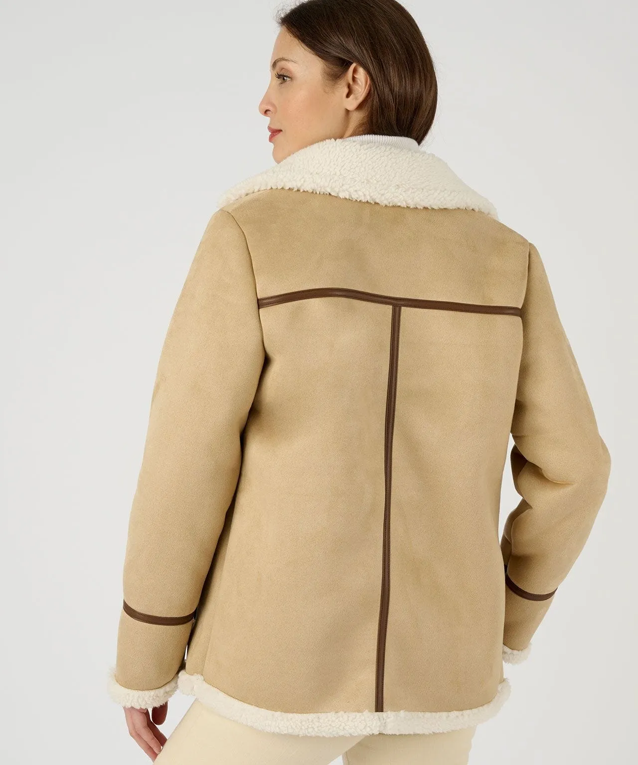 Faux Sheepskin Coat