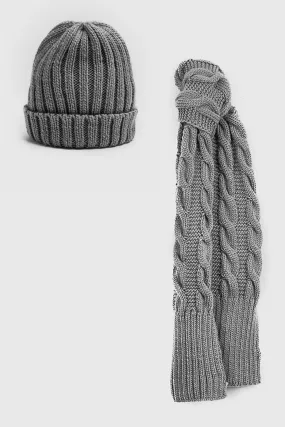 Fisherman Beanie & Scarf Set