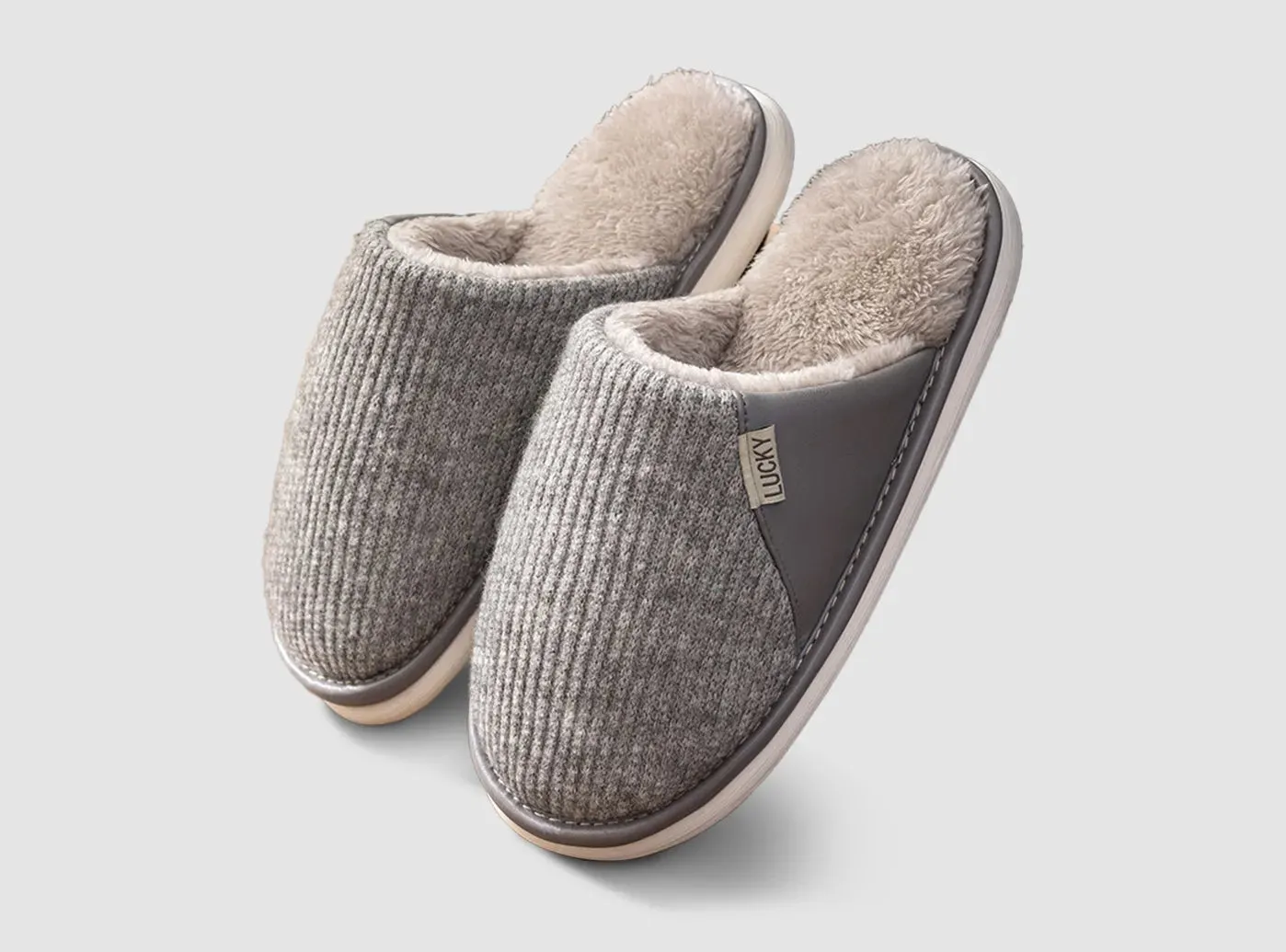 FitVille Men's Cozy Winter Fleece Slippers