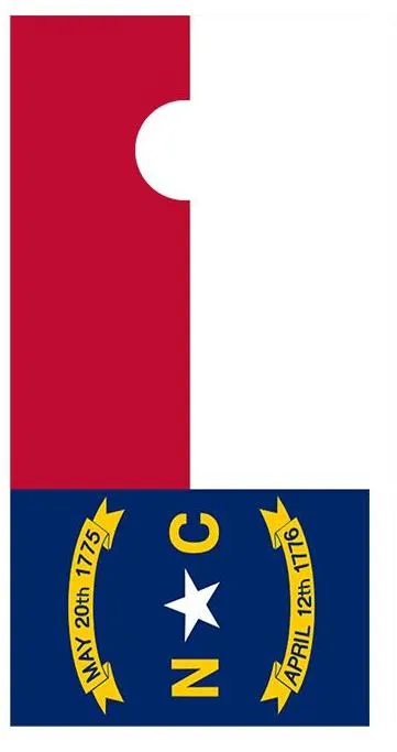 Flag of North Carolina Cornhole Board Decal Wraps