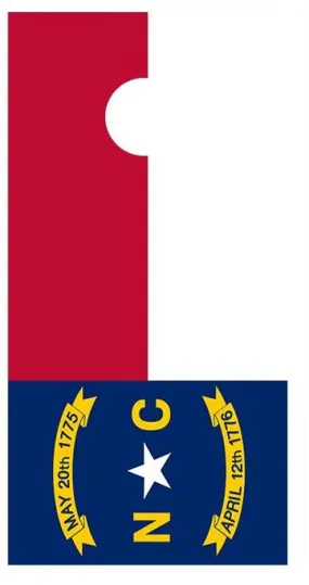 Flag of North Carolina Cornhole Board Decal Wraps