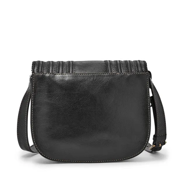 Fossil Emi Tassle Saddlebag - Black