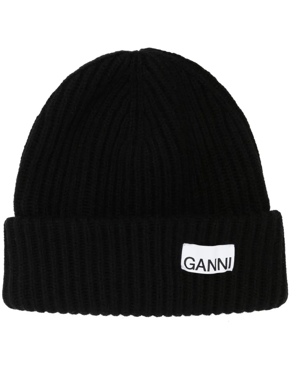 GANNI    Ganni Logo Wool Beanie