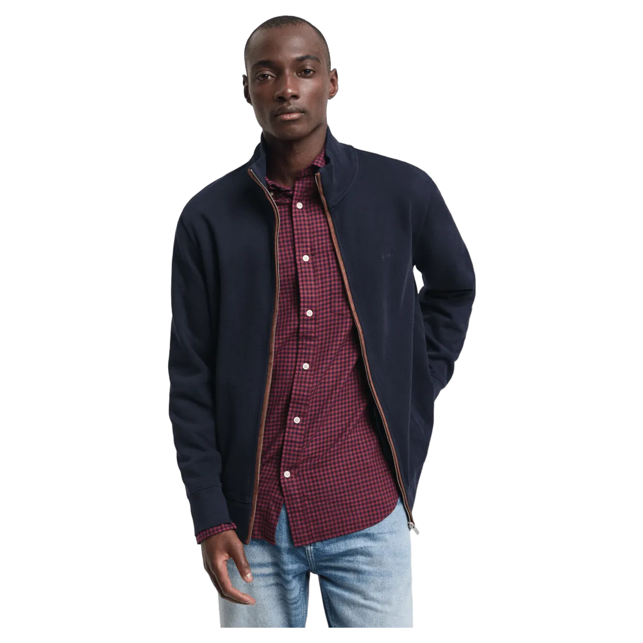 GANT Sacker Rib Full Zip Cardigan