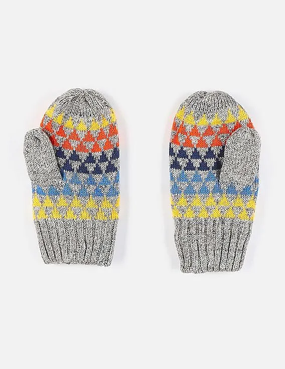 GAP Boys Grey Prism Mittens