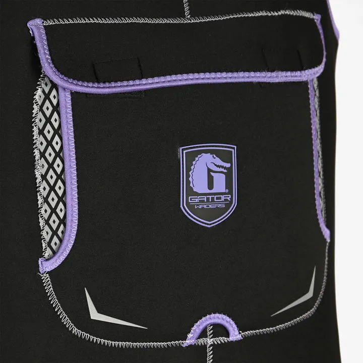 Gator Waders Womens Black/Purple Retro Waders