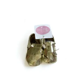 Gold leather Mocs (6-9M)