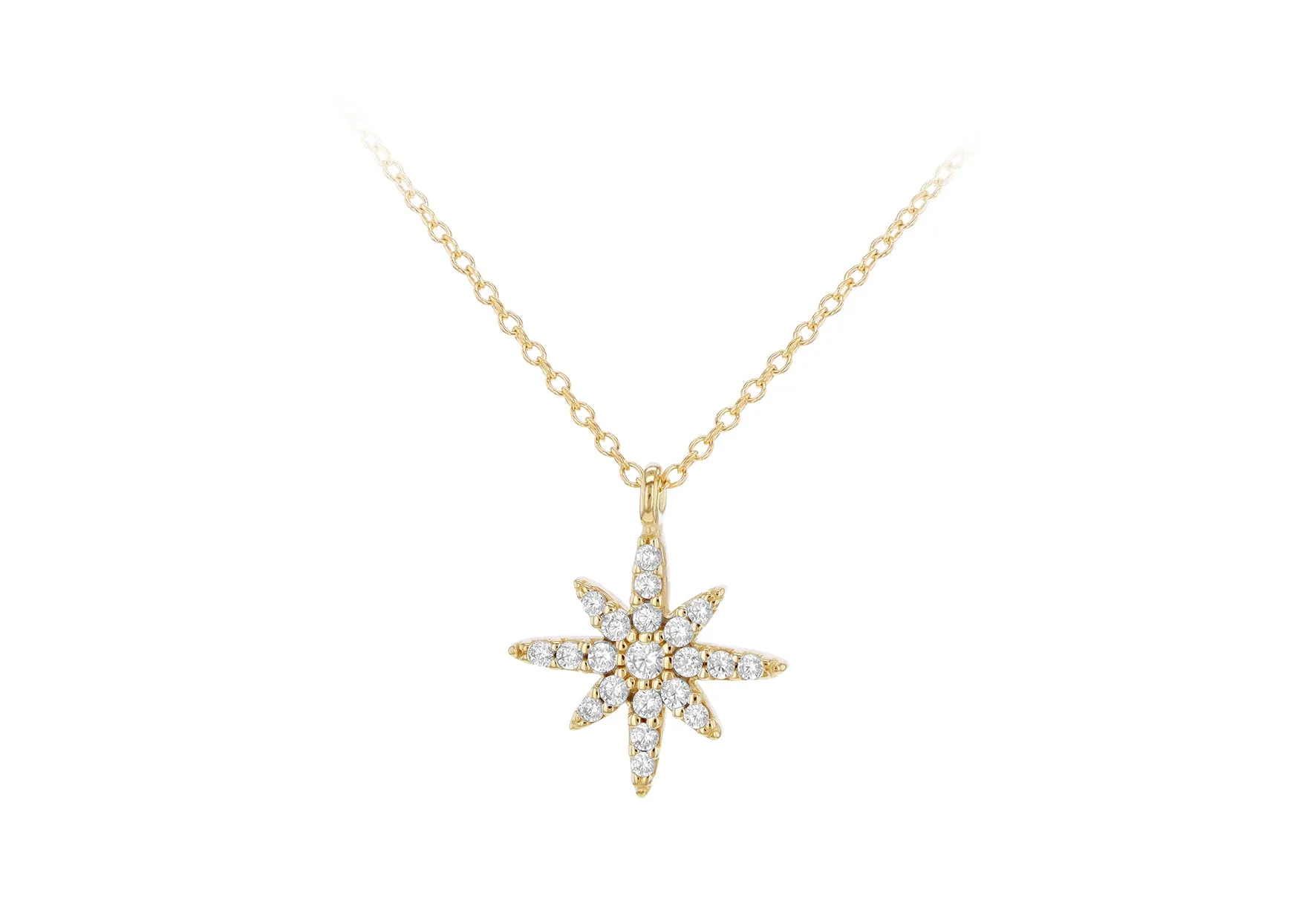 Gold North Star pendant 36265