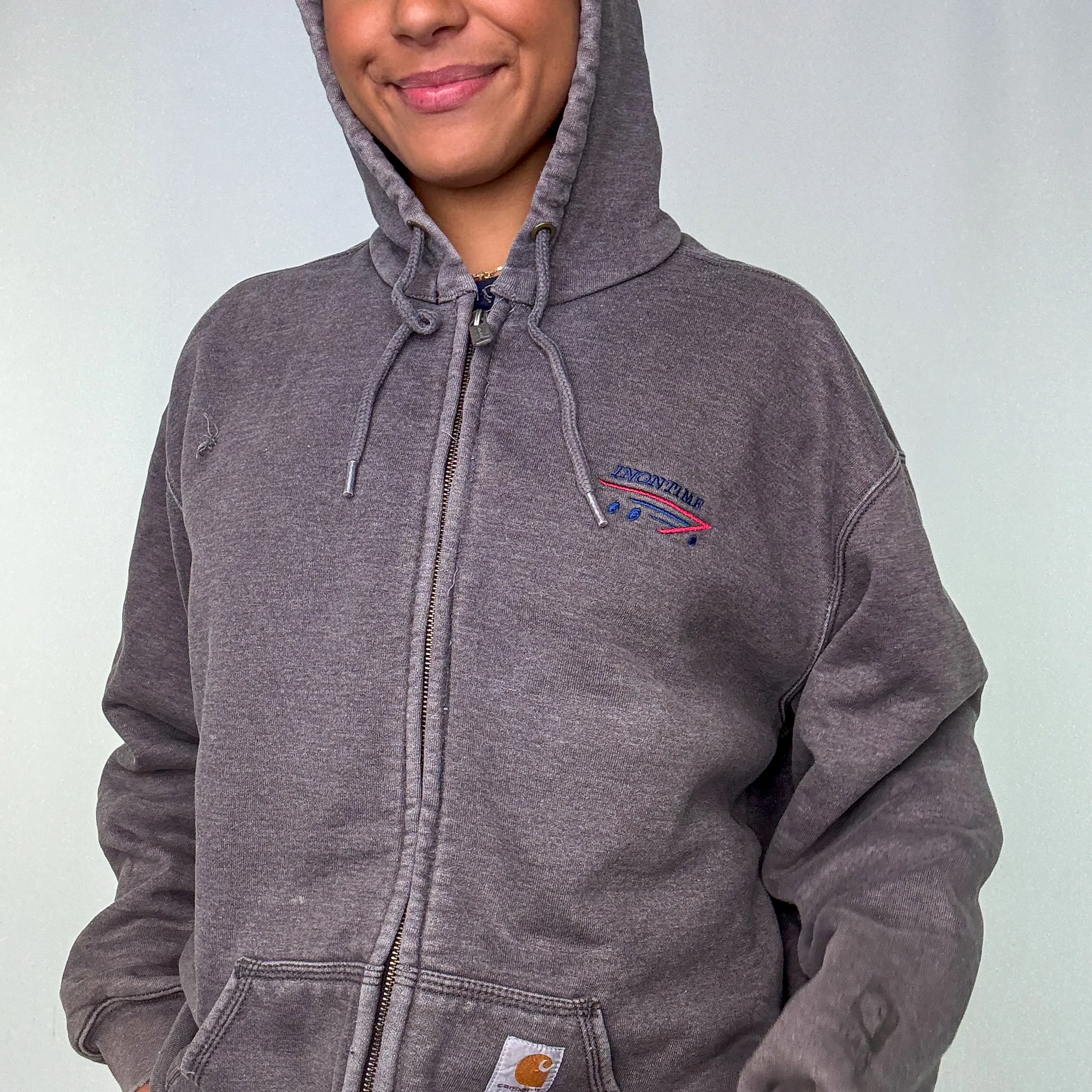 Grey y2ks Carhartt Hoodie (L)