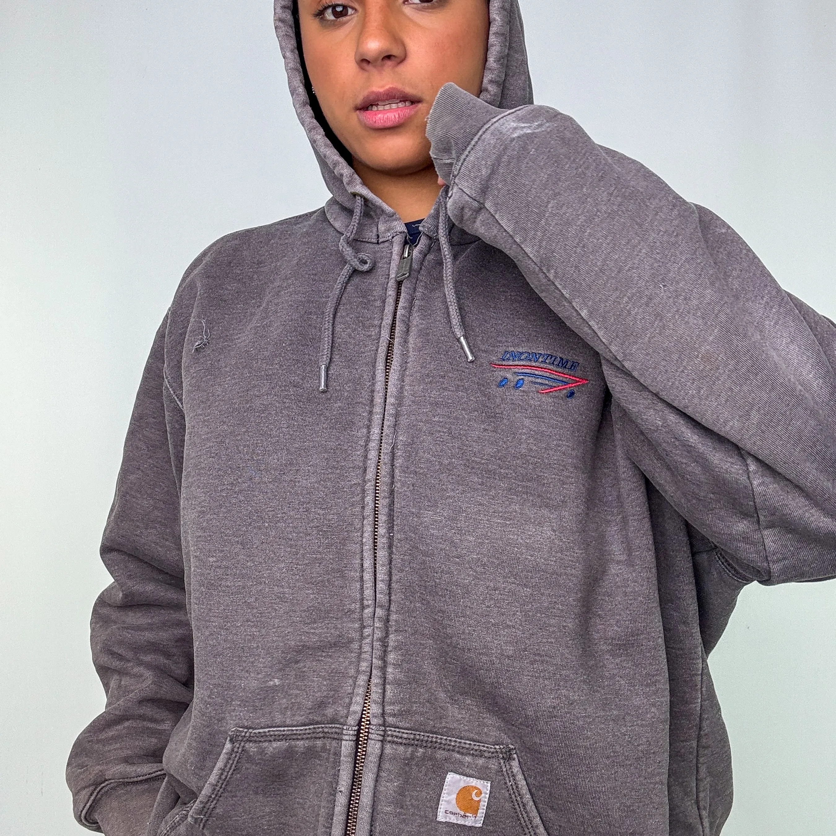 Grey y2ks Carhartt Hoodie (L)