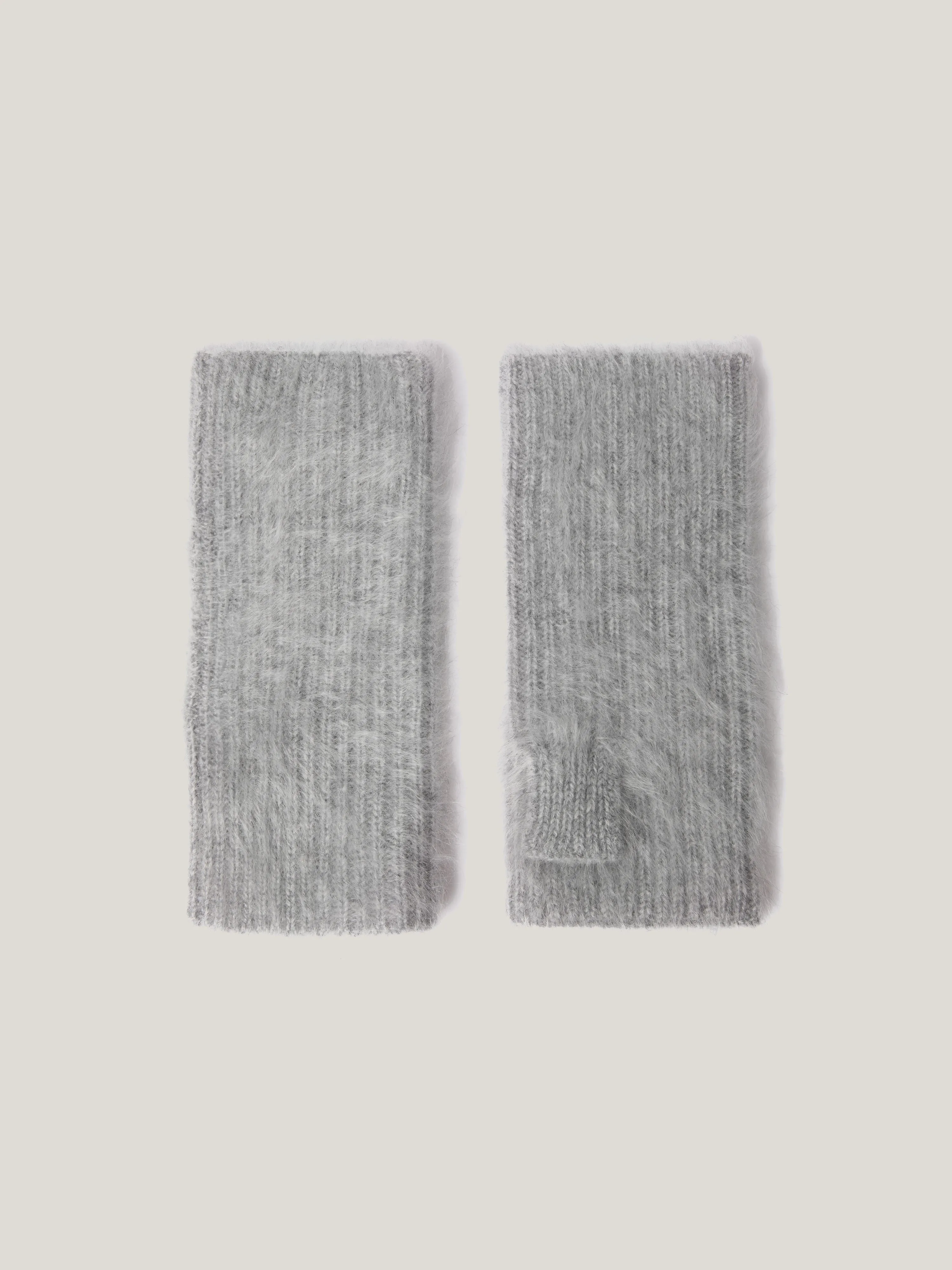 Halo Cashmere Mittens | Grey