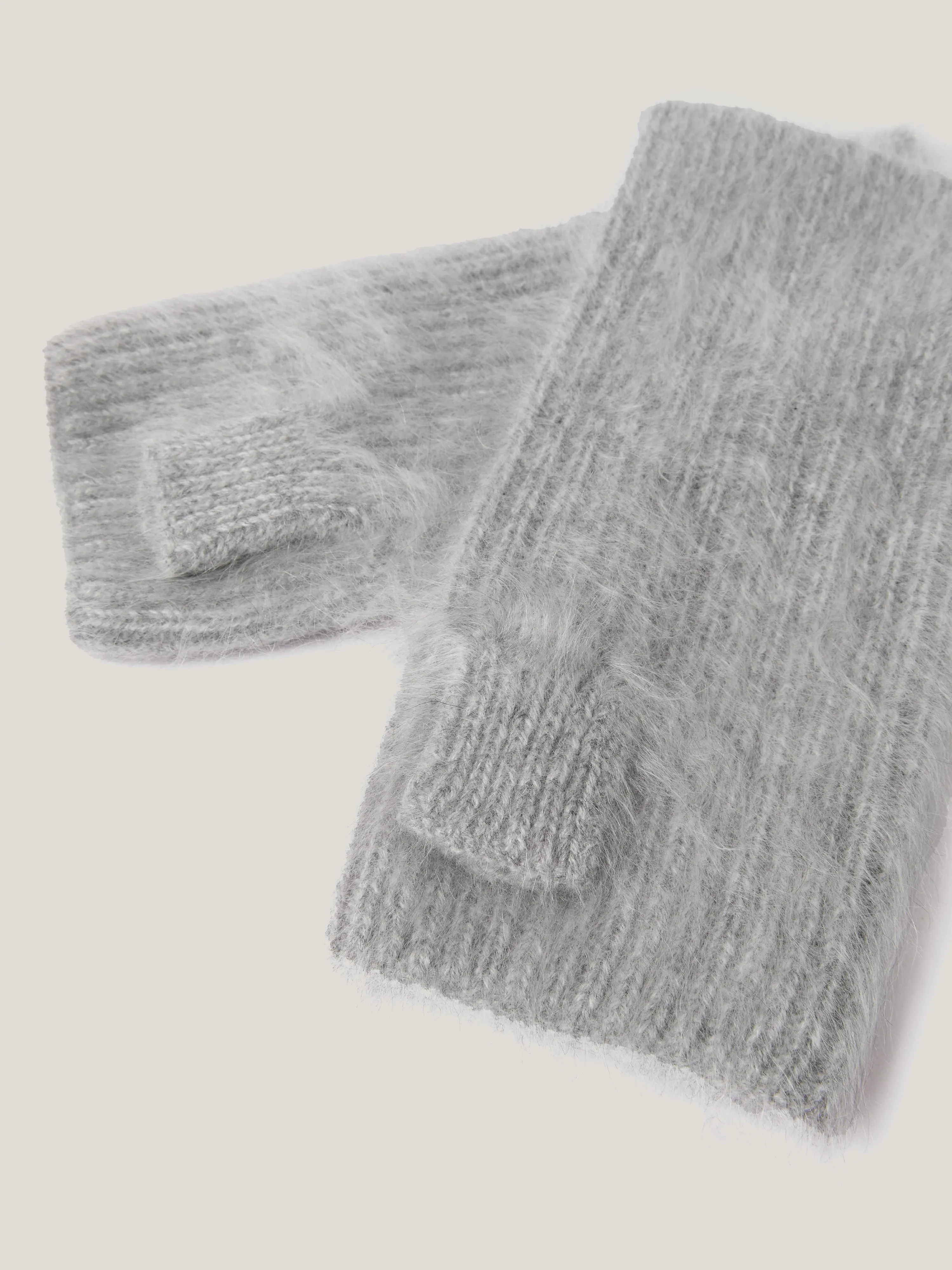 Halo Cashmere Mittens | Grey