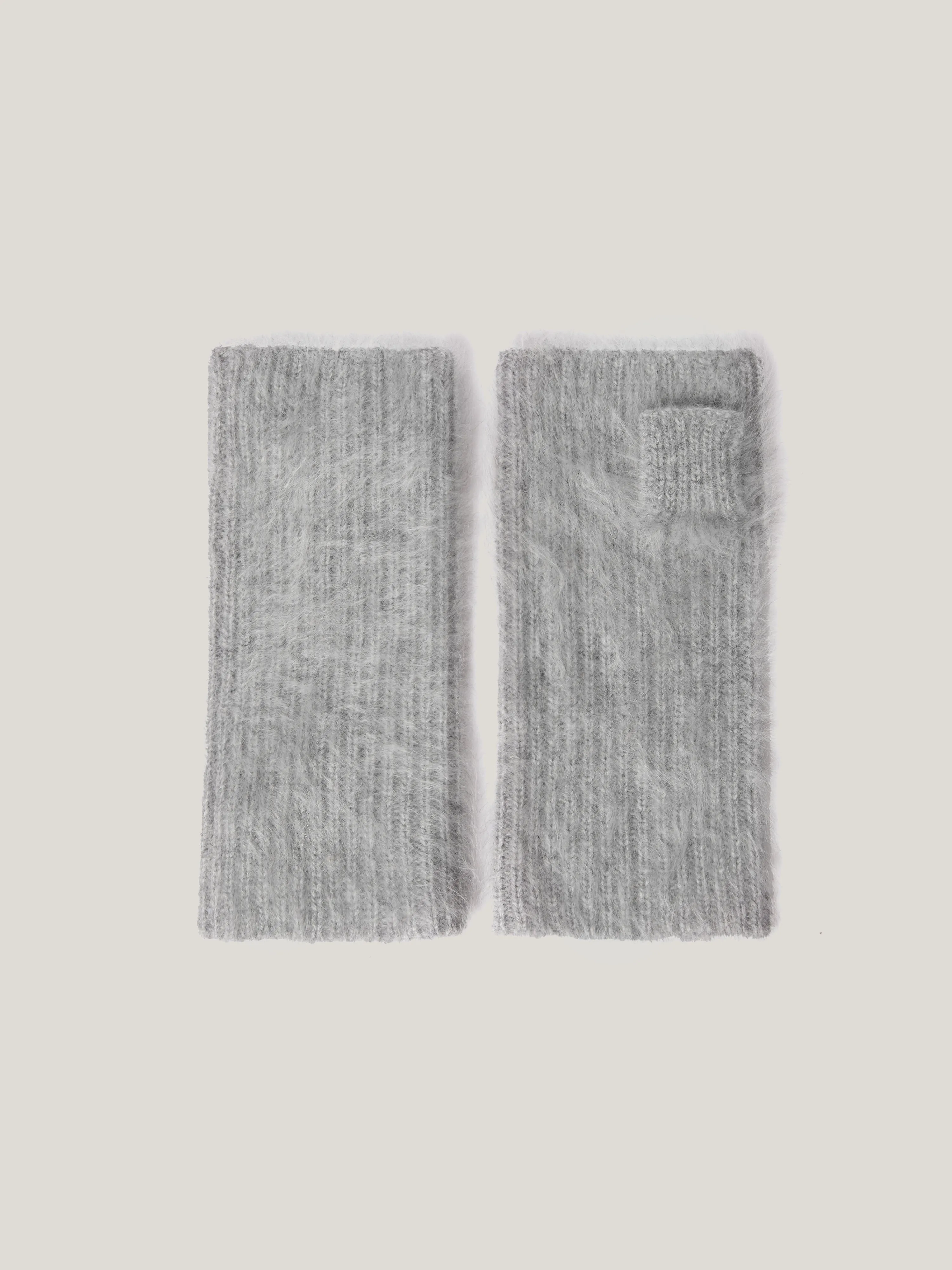 Halo Cashmere Mittens | Grey