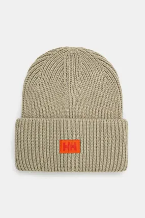 Helly Hansen beanie green color thick knit 54020