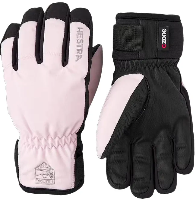 Hestra Juniors Ski Gloves Ferox Primaloft 5 Finger Pink