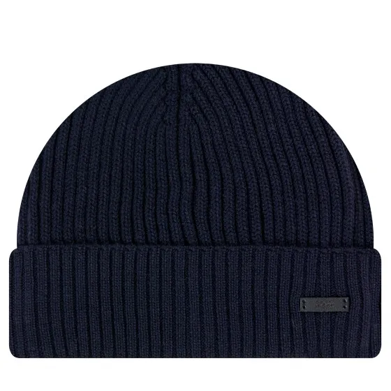 HUGO BOSS 'Umarino' Knitted Beanie Dark Blue