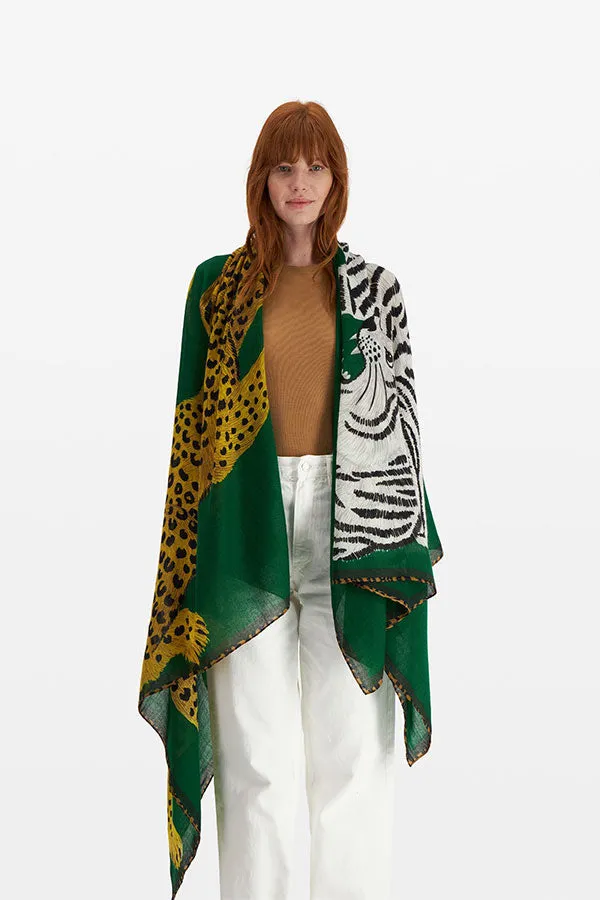 Inoui Editions CHATOU EMERALD WOOL SCARF