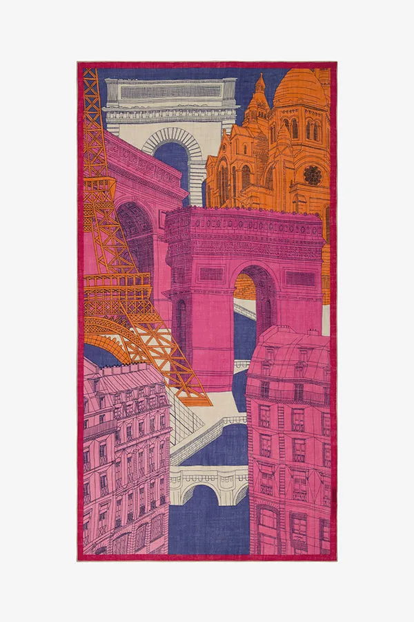 Inoui Editions PARIS FUCHSIA 100 SCARF