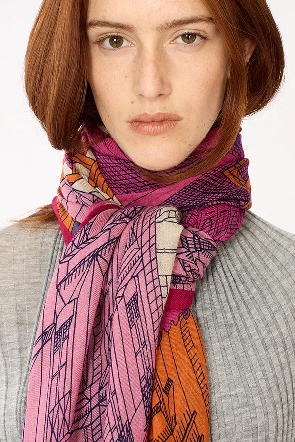 Inoui Editions PARIS FUCHSIA 100 SCARF