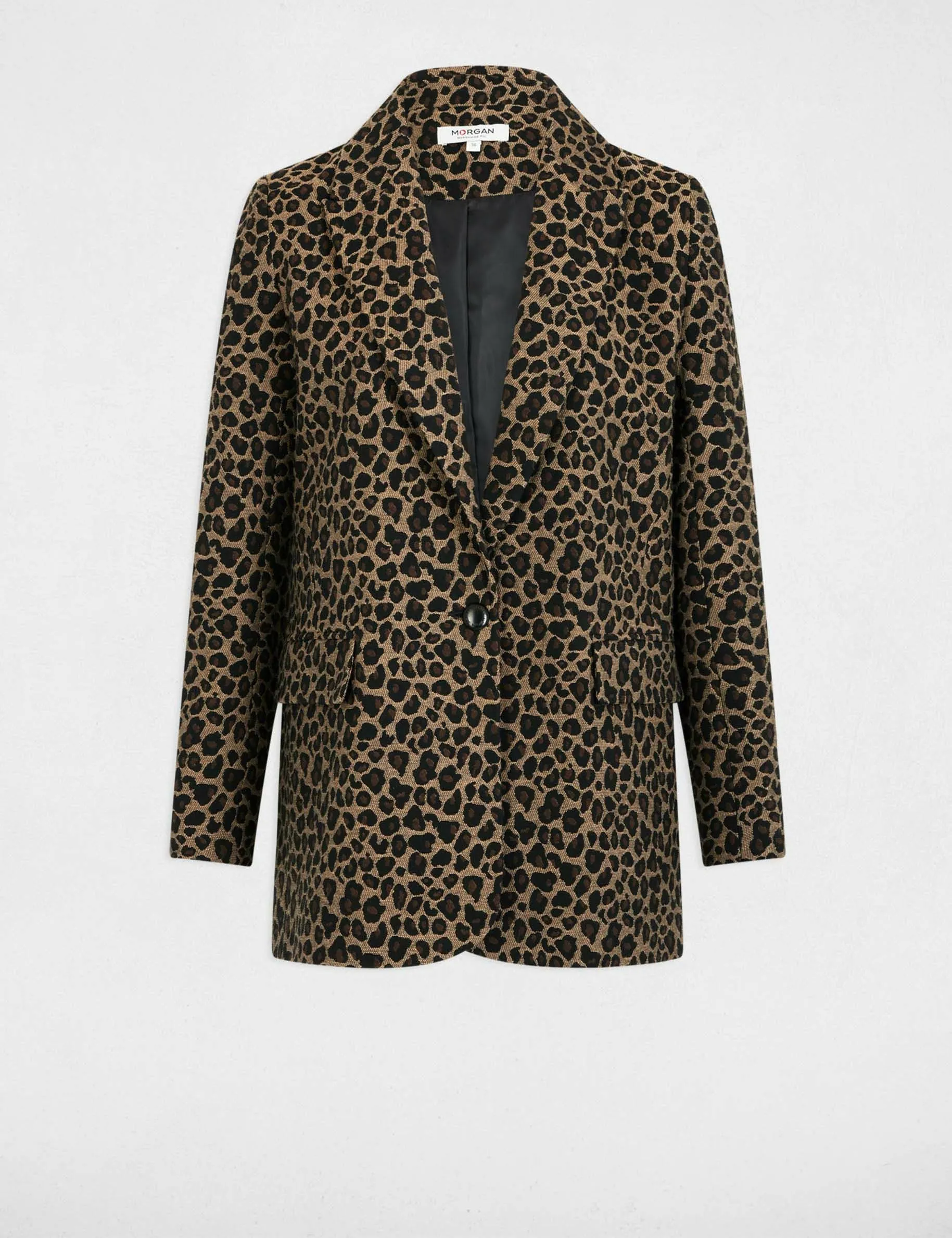 Jacket leopard print multicolor women