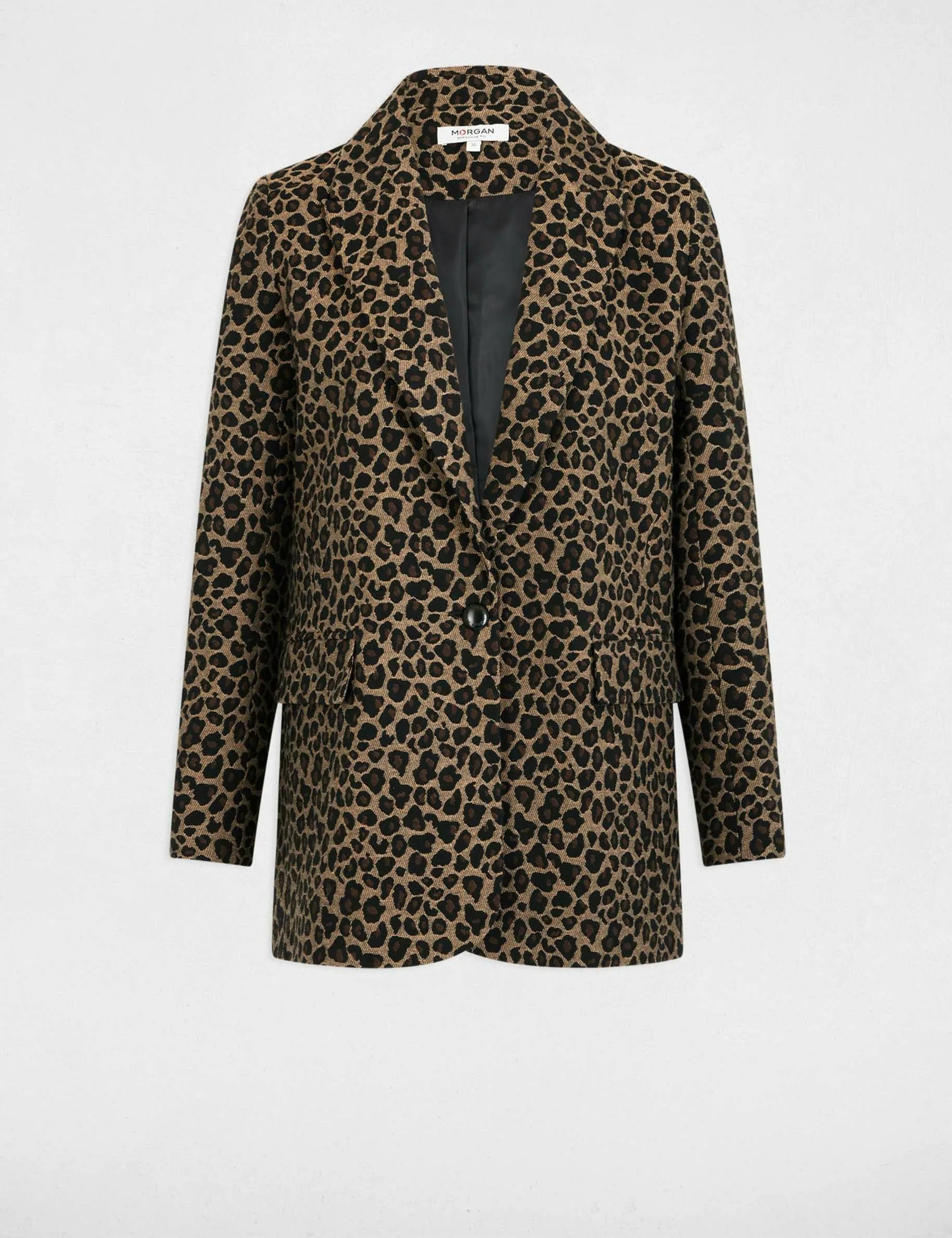 Jacket leopard print multicolor women