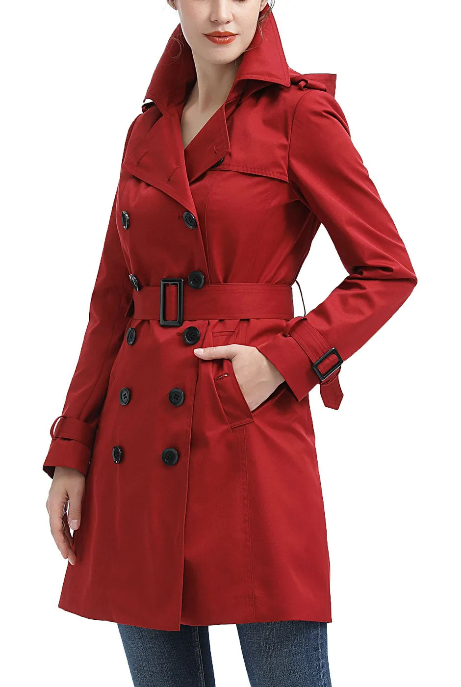 Kimi + Kai Women's Adley Waterproof Hooded Trench Coat