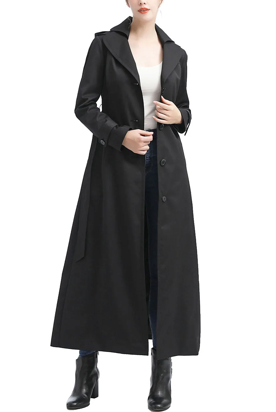 Kimi + Kai Women's Alena Waterproof Hooded Long Trench Coat