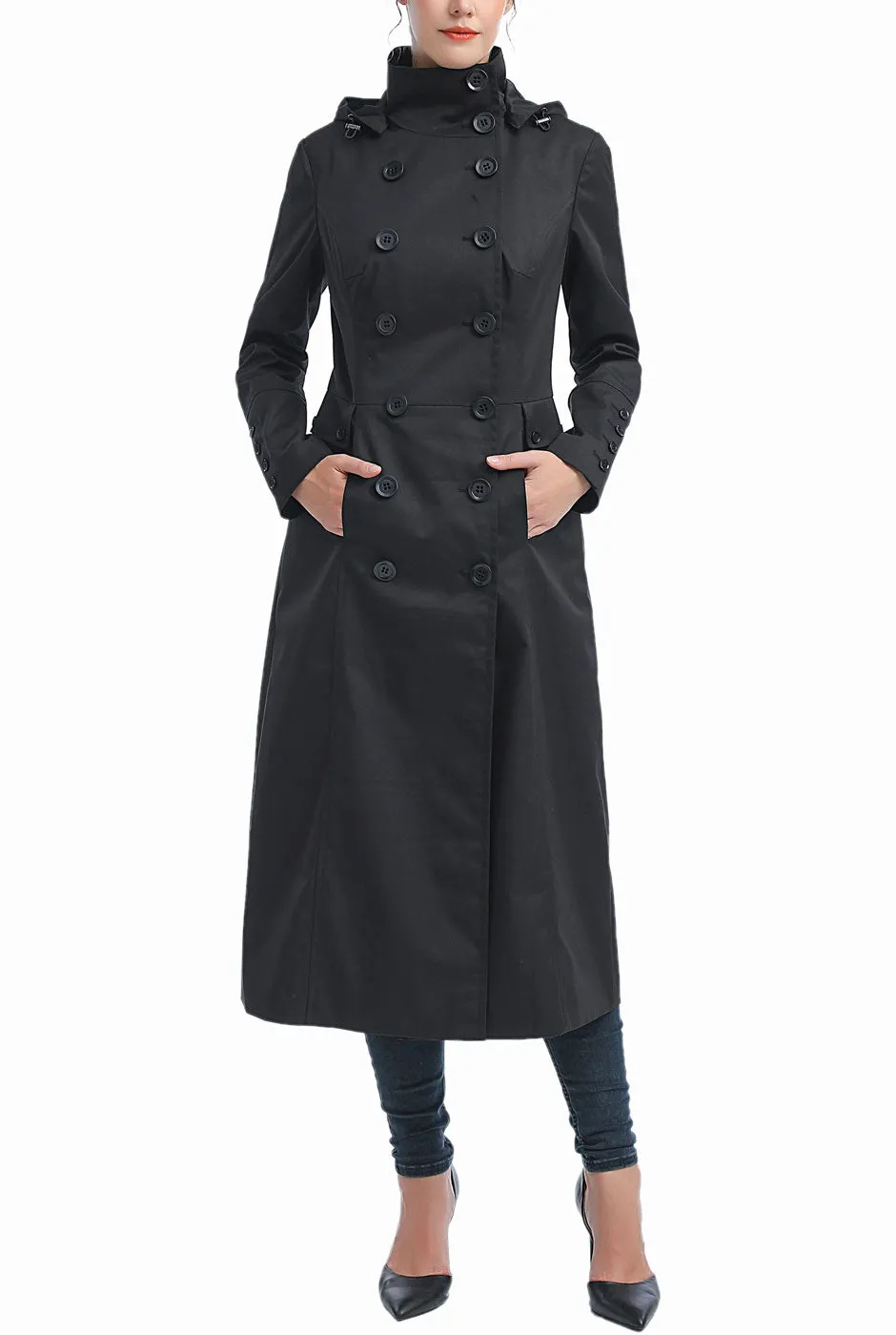 Kimi + Kai Women's Elana Waterproof Long Trench Coat